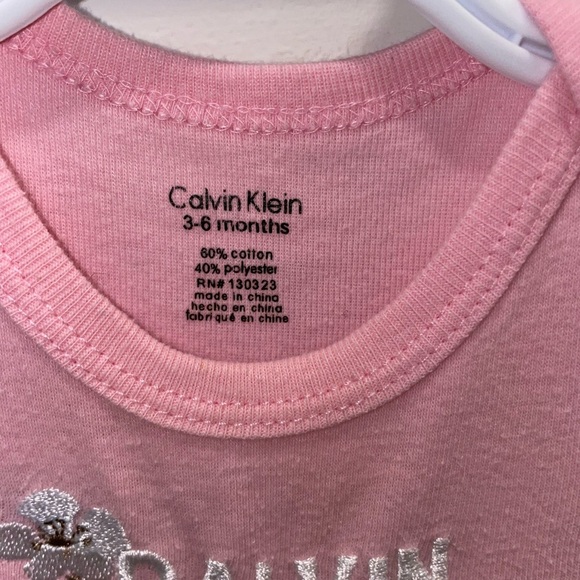 5/$15 Calvin Klein Pink Baby Onesie - Picture 3 of 4